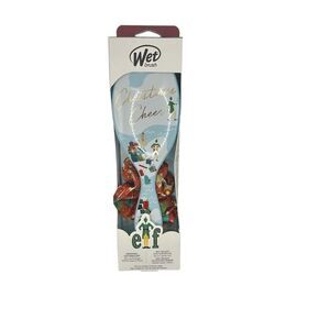 Wet Brush Detangler & Scrunchie Set ELF Christmas Movie Edition